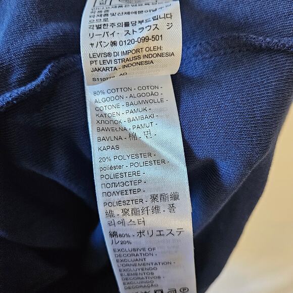 Levi's Gold Tab Polo Terry Cloth Blue Large - Picture 7 of 9